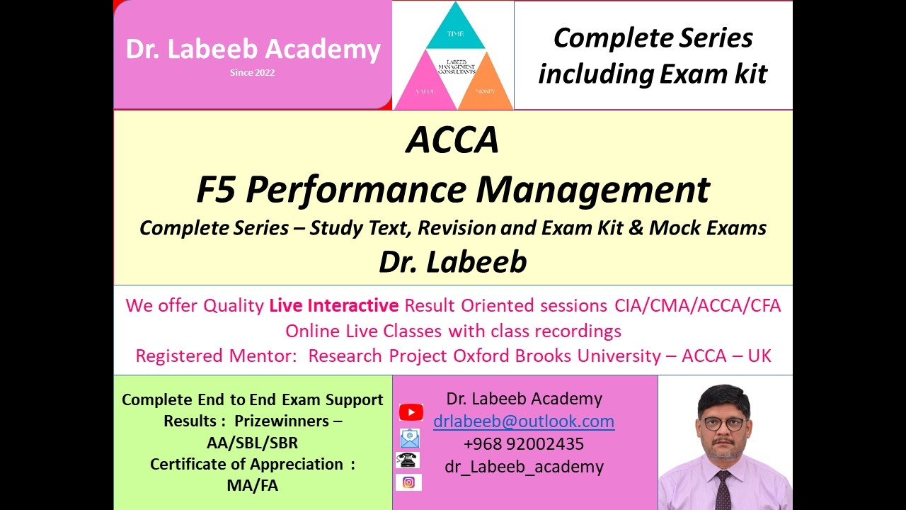 47 ACCA Performance Management Section A Q1 to Q24 - YouTube