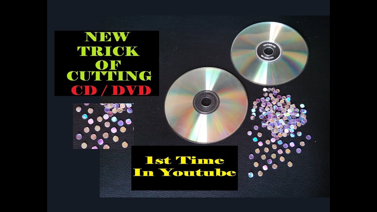 New Method Trick Of How To Cut Cd Into Small Round Shape For