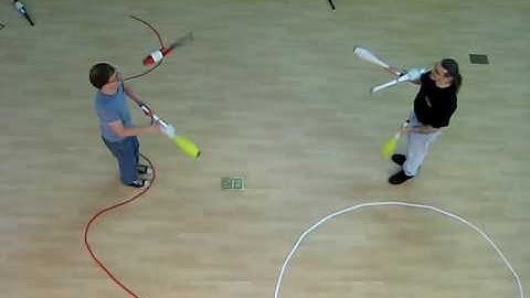 Pink Bunkadoo: Juggling Passing Pattern