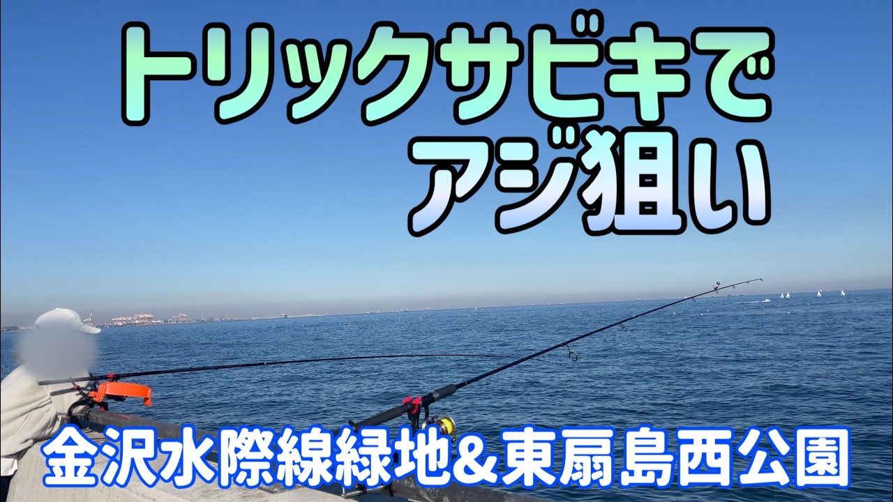 【アジ狙い】金沢水際線緑地&東扇島西公園でトリックサビキ