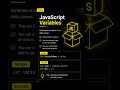 Javascript Variables #explore #javascript #webdevelopment #shorrfeed #genai #shortsvideo #codingtips
