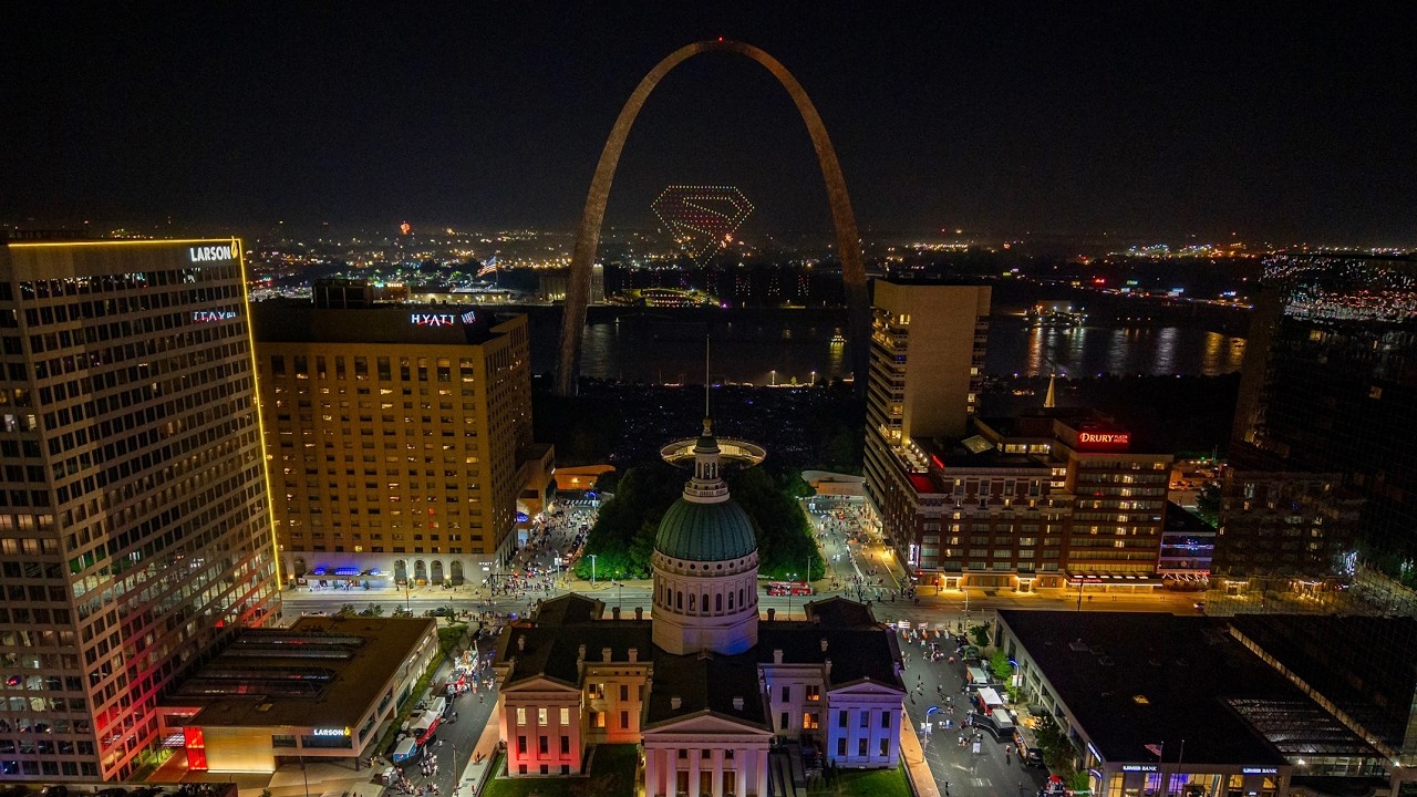 Superman Drone Show (St. Louis) July 4th