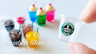 【UVレジン】ミニチュアカップ(1) | グラス・コップの作り方 | 気泡を消す4つの方法 ❣️