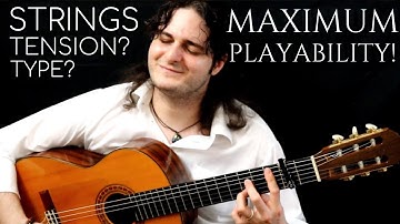 STRINGS TENSION/TYPE! PERFECT TENSION for MAXIMUM PLAYABILITY!