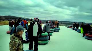 Waiting For Snow Tubing At Perfect North Slopes With Davideo Rikor
