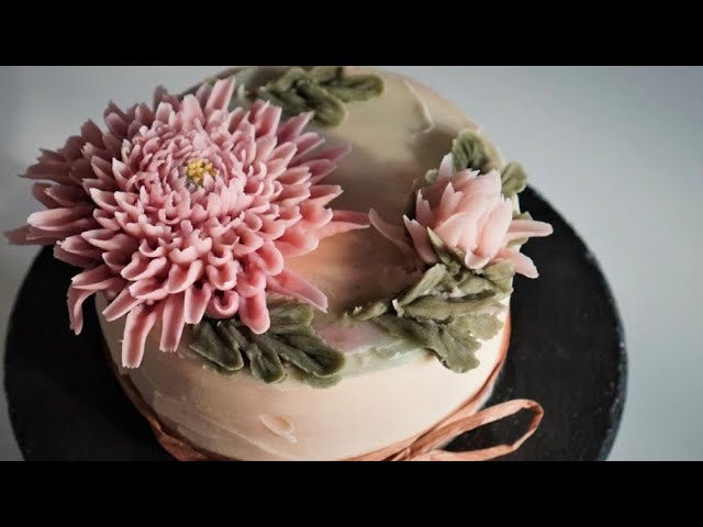 앙금플라워 국화(대국) 꽃짜기 Chrysanthemum flower piping technique