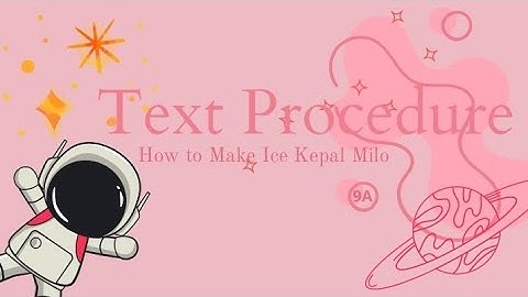 How to Make Ice Kepal Milo -Text procedure 9A