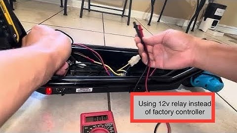 RAZOR E100 Dewalt battery conversion 12v relay, 20v power, 24v stock hub motor