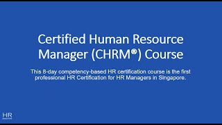 Certified Human Resource Manager Chrm Course
