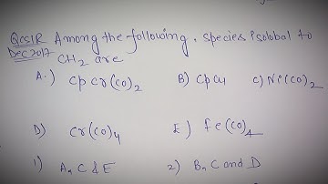 [Wrong question?] My thoughts :Csir net december 2017 solution :Isolobal Analogy
