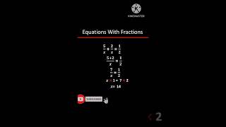 equations with fractions || சமன்பாடுகள் || பின்னம் || zahira education #shorts