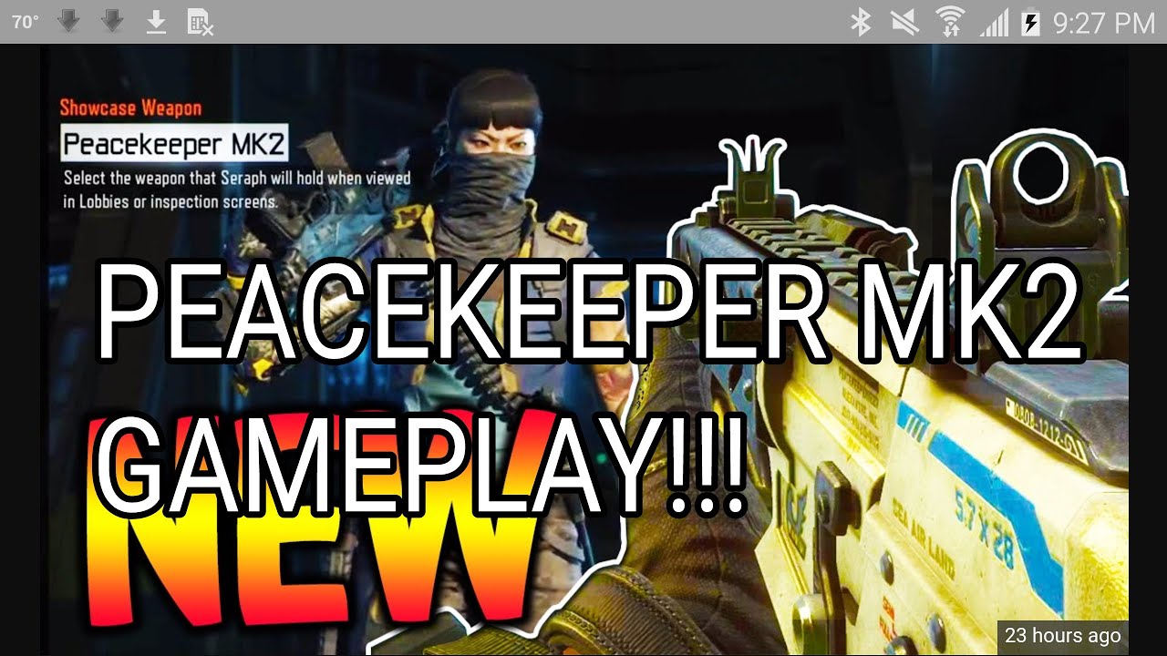 Peacekeeper mk2 GAMEPLAY!!! NEW DLC WEAPON BLACK OPS 3
