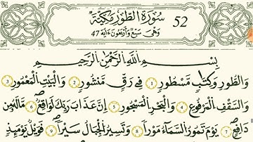 سورة الطور بصوت القارئ الشيخ نور الدين المسلاتي برواية قالون عن نافع