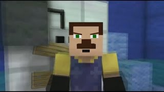 Reaccionando A La Animación De Hello Neighbor En Minecraft Donde Aparezco .