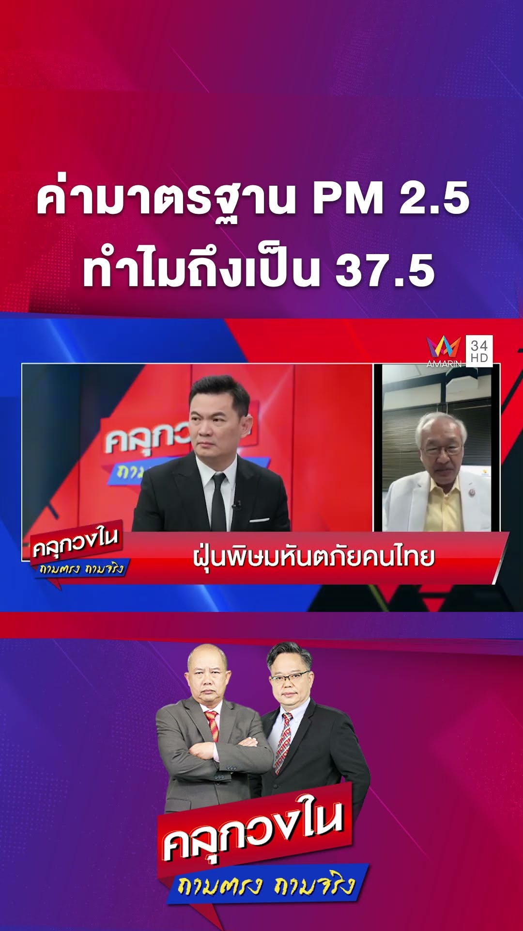 ค่ามาตรฐาน PM 2.5 ทำไมถึงเป็น 37.5 | คลุกวงใน ถามตรงถามจริง Highlight