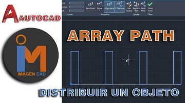 como DISTRIBUIR OBJETOS a los largo de una LINEA GUIA en AUTOCAD |ARRAY PATH | RUTA DE MATRIZ