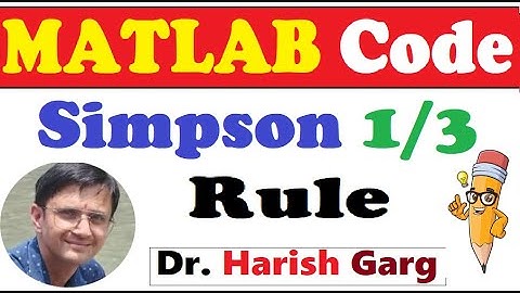 Matlab Code of Simpson