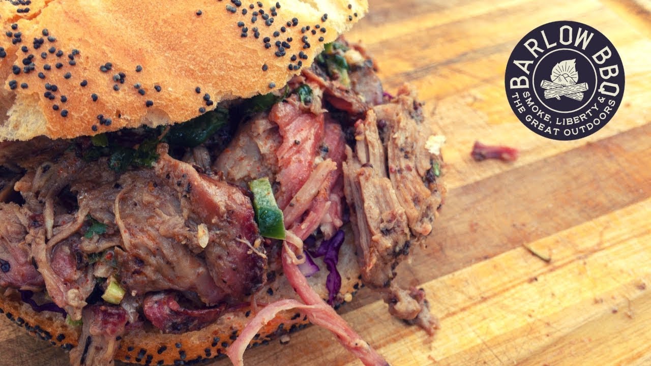 PULLED LAMB BBQ Smoked Leg of Lamb Pit Barrel Cooker Barlow BBQ
