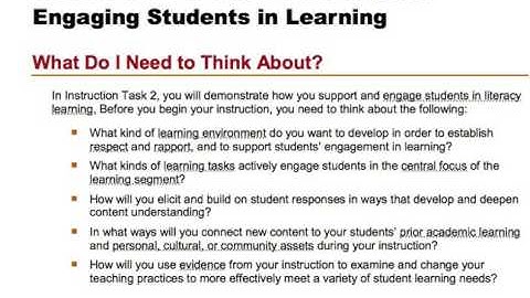 EdTPA Instruction Task Part 1