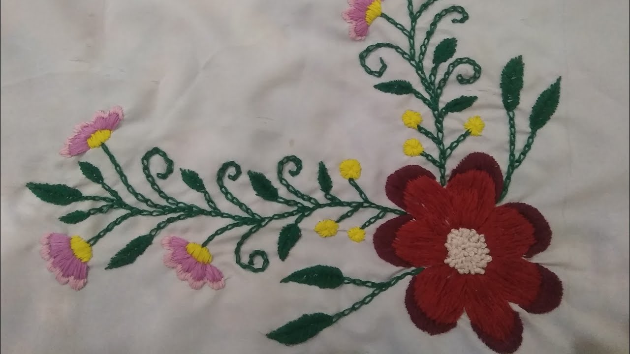 hand embroidery design pillow cover corner designself need ideas