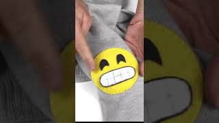 Easy #Emoji elbow patch to do in 5 minutes #shorts