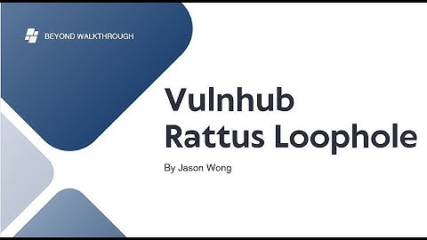 Cyber Security | Penetration Test | CTF | Walkthrough | Rattus Loophole | Beginner