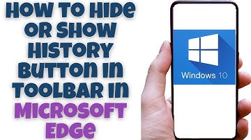 Hoe de geschiedenisknop in de werkbalk in Microsoft Edge te verbergen of weer te geven