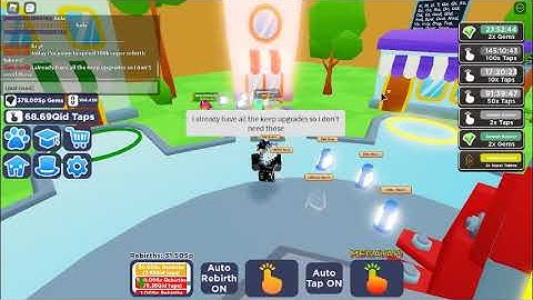 Spending 100k+ super rebirth tokens in Tapping sim!