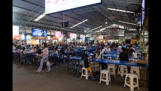 [4K] Walk inside food court on lunchtime at Ruam Sab Market, Asok road