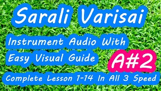 n46 A#2 Classic Vocal Lesson - Sarali Varisai 1-14 - All 3 Speed - MayaMalavaGoula @ Bhairavi