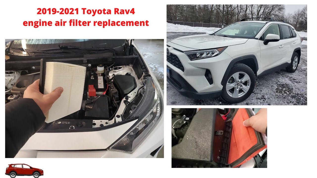 2019 Toyota Rav4 engine air filter replacement - YouTube