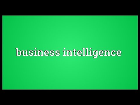 Business intelligence Meaning