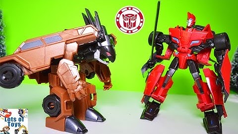 Sideswipe vs Quillfire Monster Bot Transformers Robots in Disguise Lots of Toys