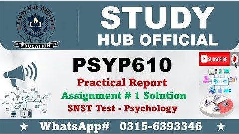 PSYP610 Practical Assignment 1 solution 2025 #psyp610 #practical #assignment #report #snst