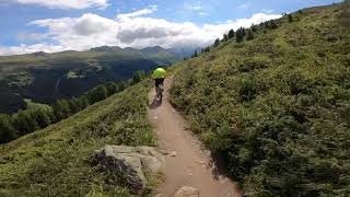 Rinerhorn Abfahrt ins Sertigtal raw - Alp epic Trail Abschnitt reverse