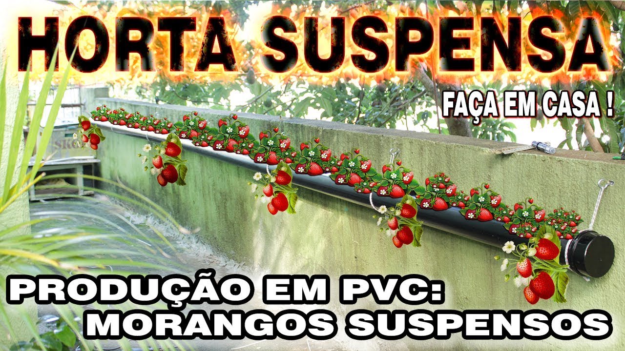 Como Fazer uma Horta suspensa (Morangos, Flores, Jardim Vert…