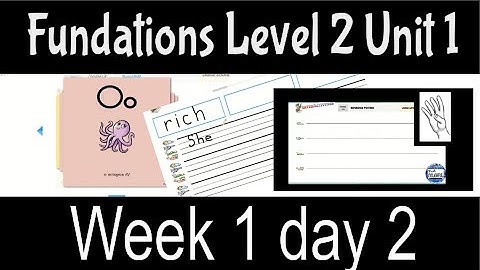 Fundations Level 2 Unit 1 Week 1 Day 2