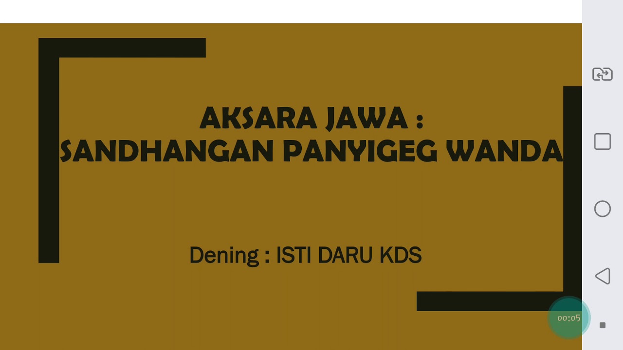 Aksara Jawa Sandhangan Panyigeg Wanda Youtube Aksara Jawa Sandhangan Panyigeg Wanda Youtube