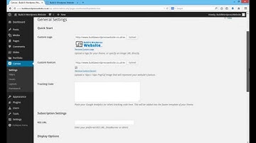 Changing The General Settings Of Woothemes Canvas Theme