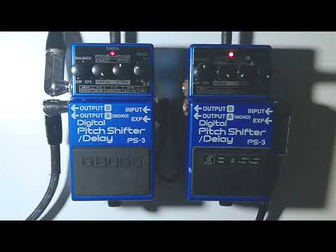 Boss PS-3 Pitch Shifter / Delay demo (single and dual / stereo