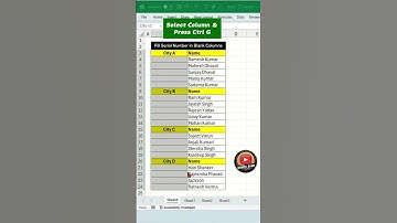 Excel Tips & Tricks | How to Fill Serial Numbers in Blank Columns #exceltips #exceltutorial #shorts