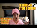 10 things we keep in the RV so we can leave at a moments notice!