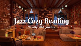 Smooth Piano Jazz Music In Cozy Reading Nook Ambience and Crackling Fireplace for Studying, Reading screenshot 1