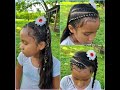 peinado facil para niña  /coleta con trenza de 4 en 3D / combinación de trenzas