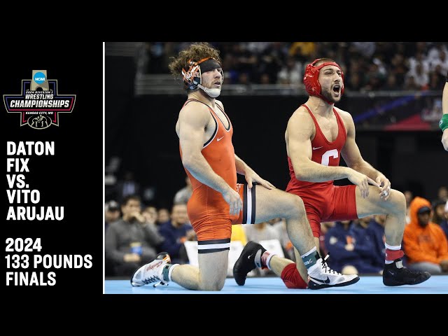 Daton Fix vs. Vito Arujau: 2024 NCAA wrestling championship (133 pounds) class=