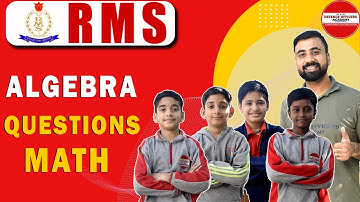 ALGEBRA QUESTIONS MATH  |  | LIVE🔴|FOR ALL DEFENCE ASPIRANTS #rimc #doa