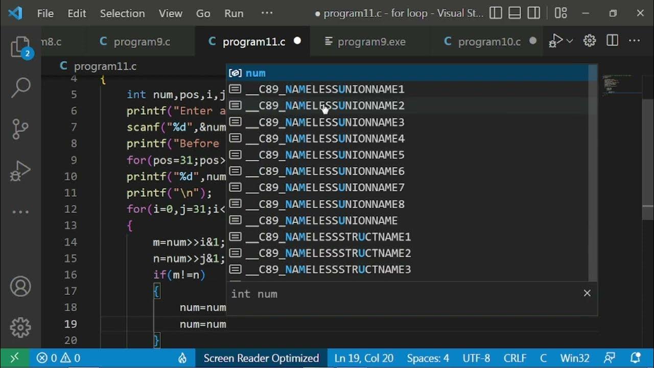 Write a c program to reversing the bits of given number- reversing the ...
