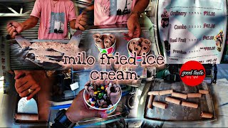 MILO FRIED ICE CREAM ROLLS MASARAP KAININ NGAYON TAG-INIT!! FILIPINO STREET FOOD