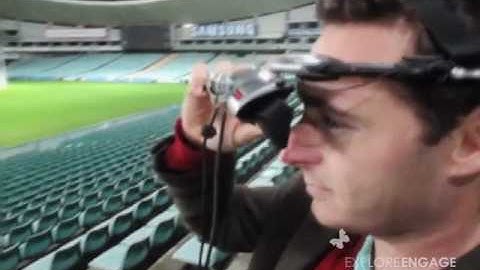 Explore Engage - augmented reality glasses - early prototype HMD AFC