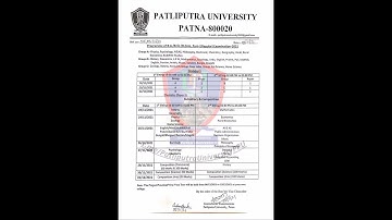 Patliputra University Part 1 exam date | #ppu part 1 exam schedule 2021 #patliputra #patna